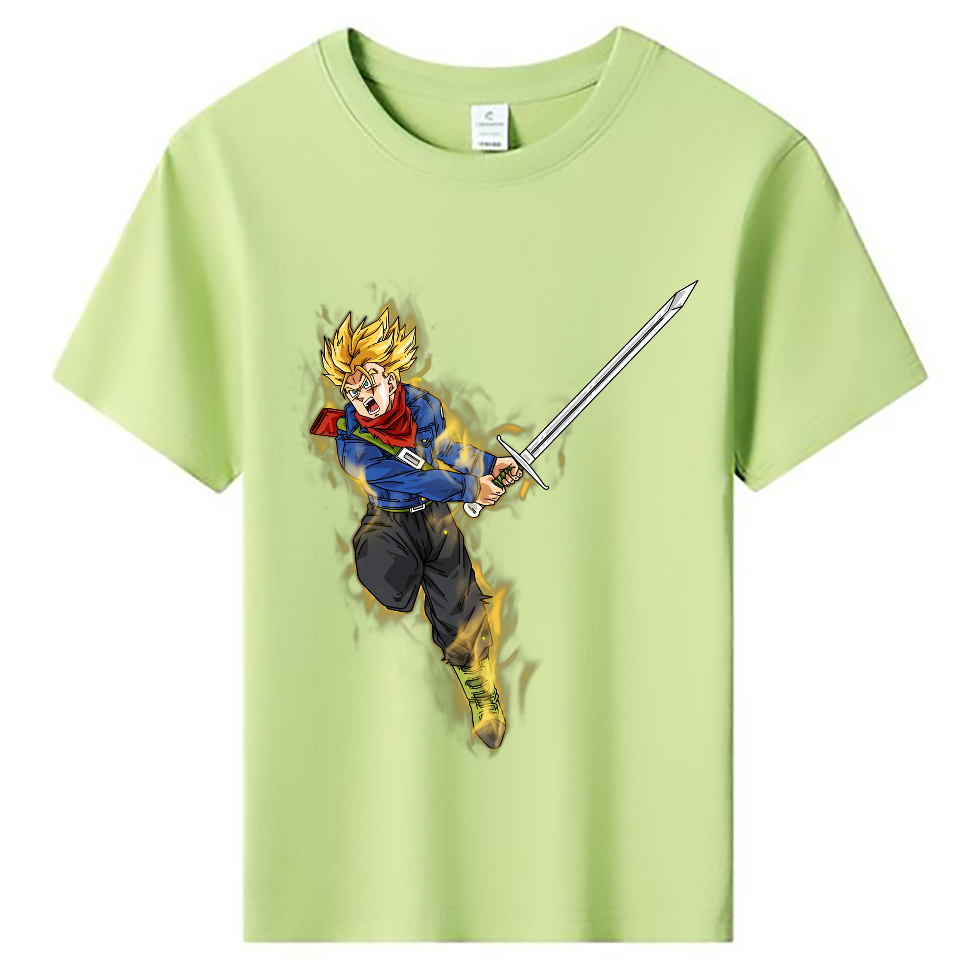 （画像用） ドラゴンボール トランクス（Torankusu）DRAGON BALL Trunks 綿100％キッズTシャツ（フロントプリント）